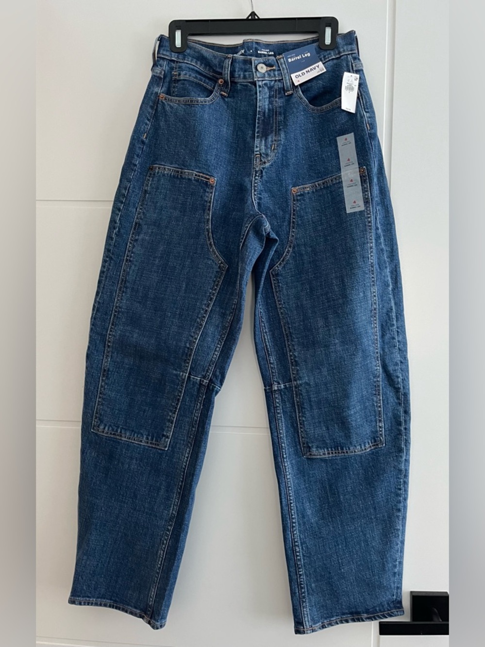 NWT Old Navy High-Waisted Baggy Barrel Utility Jeans size 4 regular